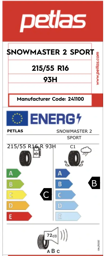 Snowmaster 2 Sport 215/55 R16 93H Ürün Etiketi