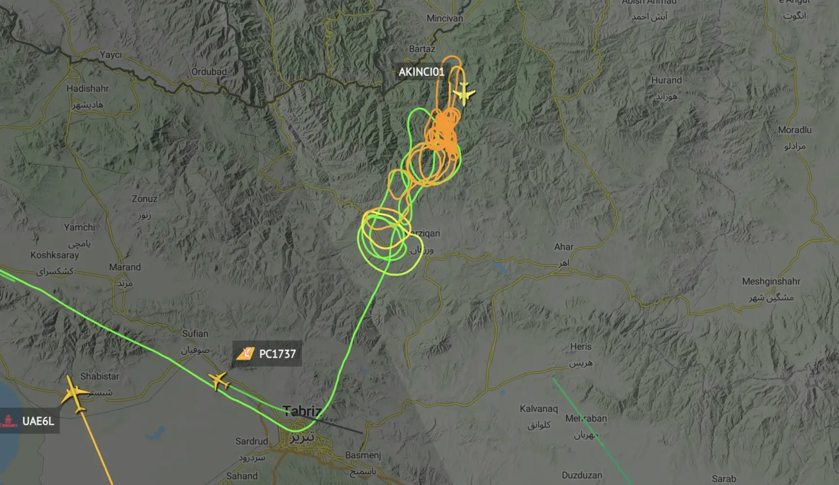 AKINCI İHA, İran, Reisi Kaza