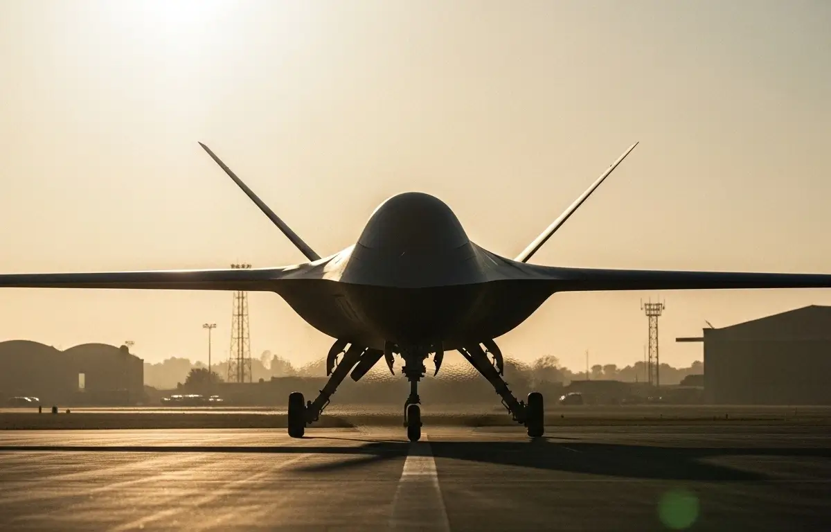 TUSAŞ, BAE Systems, TAI, Unmanned Fighter Jet (Yapay zekâ ile oluşturulmuş temsili görüntü)