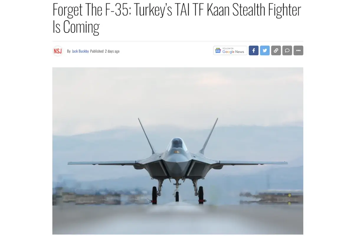 National Secuirty Journal, Forget the F-35: Turkey’s TAI TF Kaan Stealth Fighter Is Coming