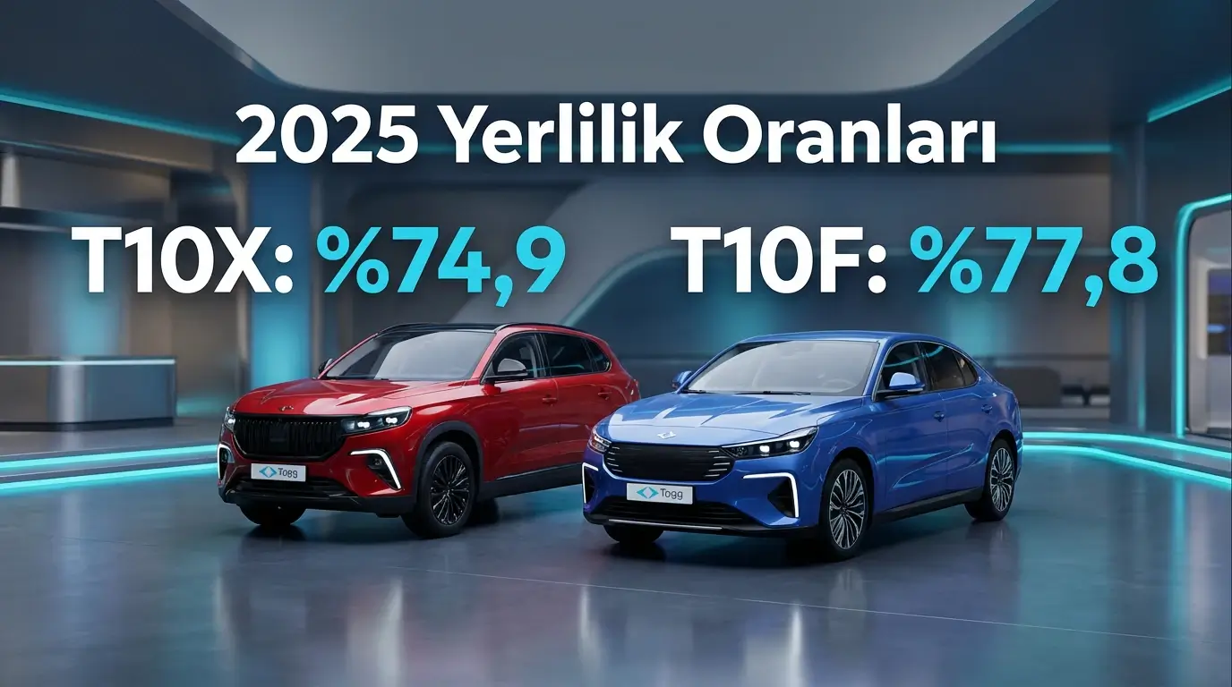 Togg T10X ve T10F 2025 yerlilik oranları