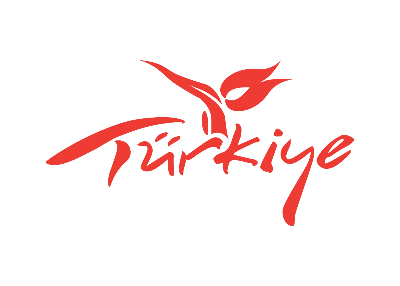 Türkiye Logo, Kırmızı, Transparan Arkaplan