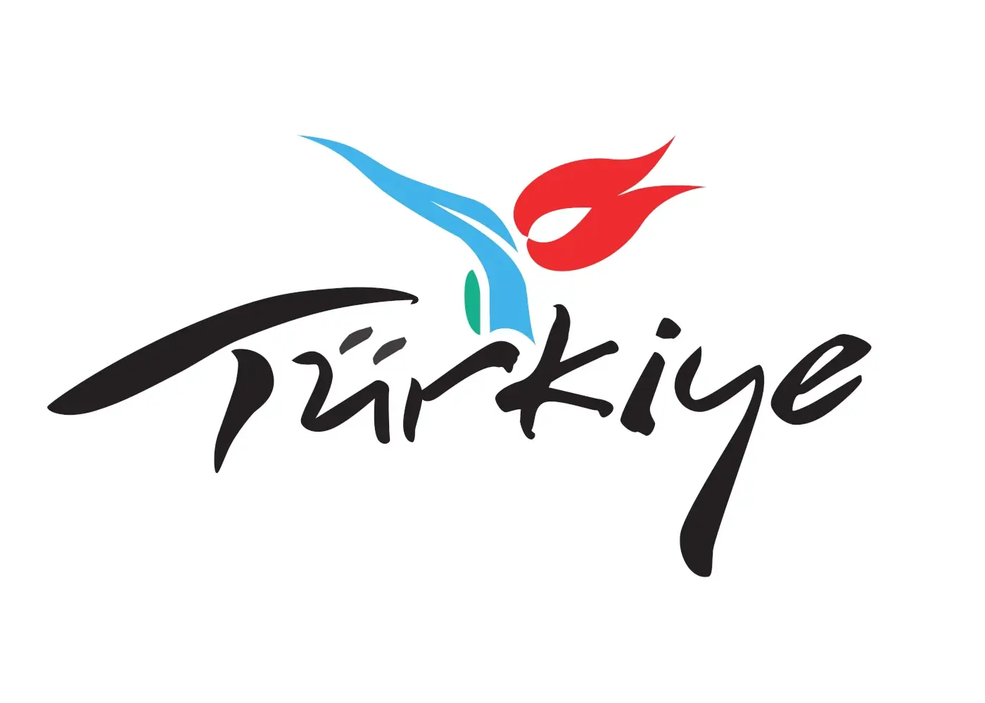 Türkiye Logo, Renkli, Beyaz Arkaplan