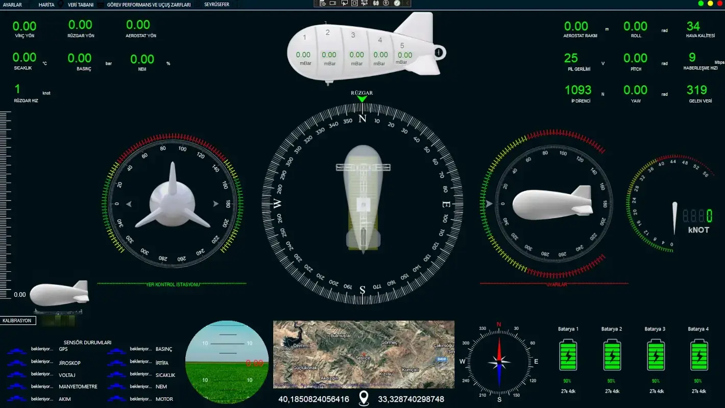 Türkport Gökçeri Aerostat Kontrol Yazılımı