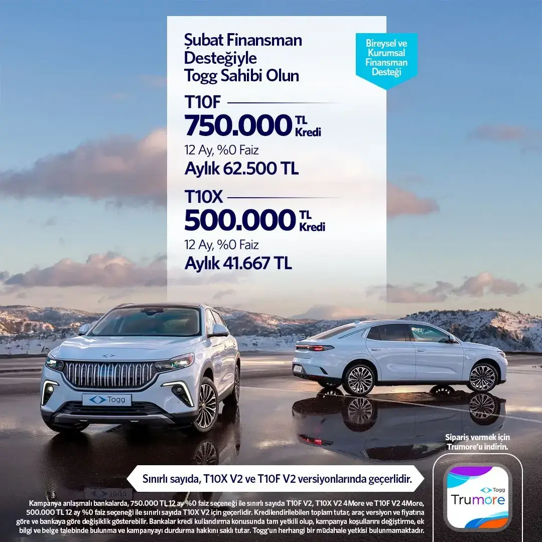 Togg 2026 Şubat Kampanyası Detayları