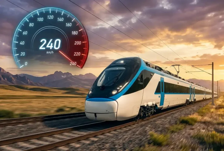 Türkiye's National High-Speed Train Reaches 240 km/h on Rails