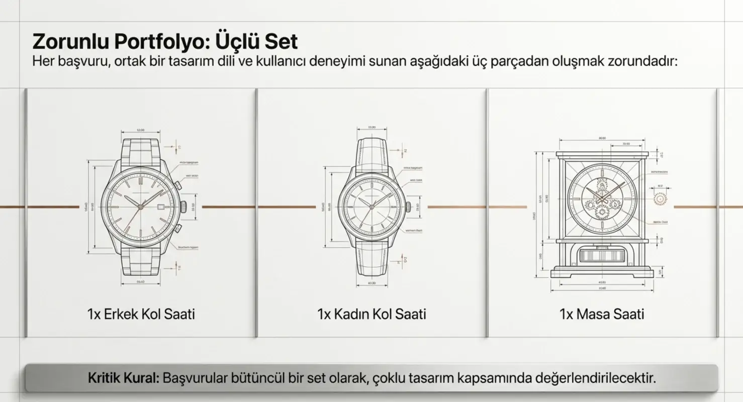 TÜRKPATENT Saat Tasarım Yarışması - Zorunlu Üçlü Set
