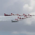 Historic flight of Hürjet with the Turkish Stars / TAI