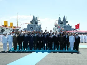 Romanian Warship and TCG KOÇHİSAR Delivery / President Recep Tayyip Erdoğan's X Account